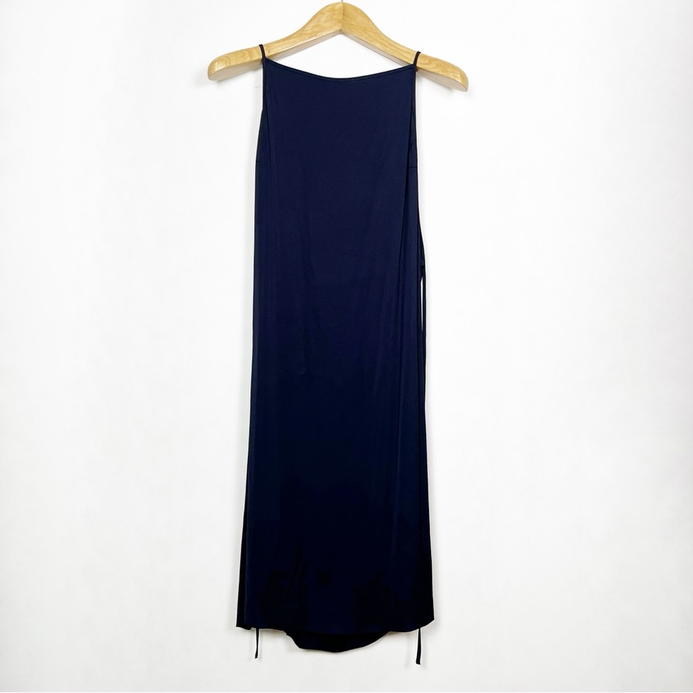 Club Monaco Navy Blue Sheath Cocktail Dress‎ Spaghetti Strap Size 4